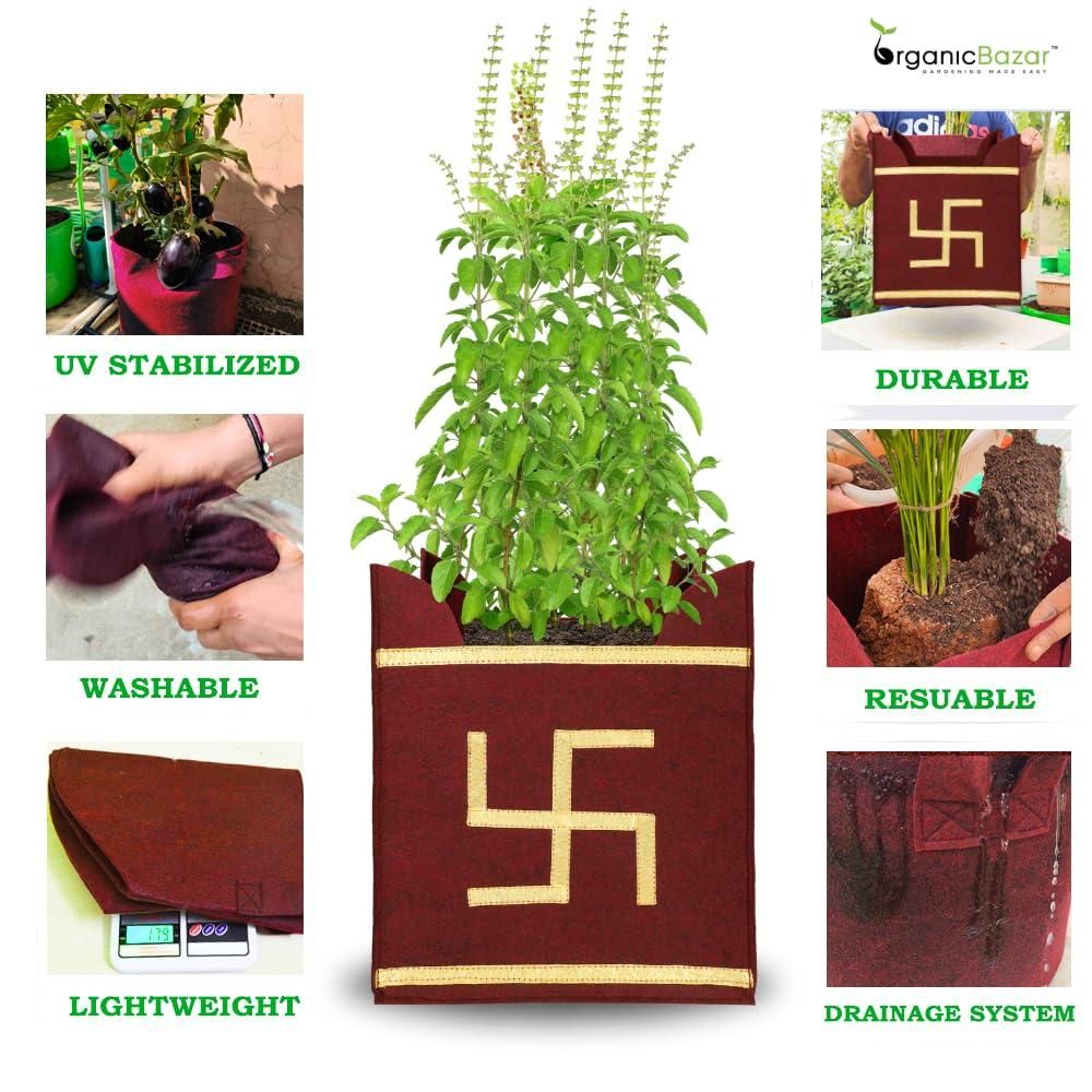 Tulsi Plant Grow Bag for Home/Gardening - KalaKirtiHub