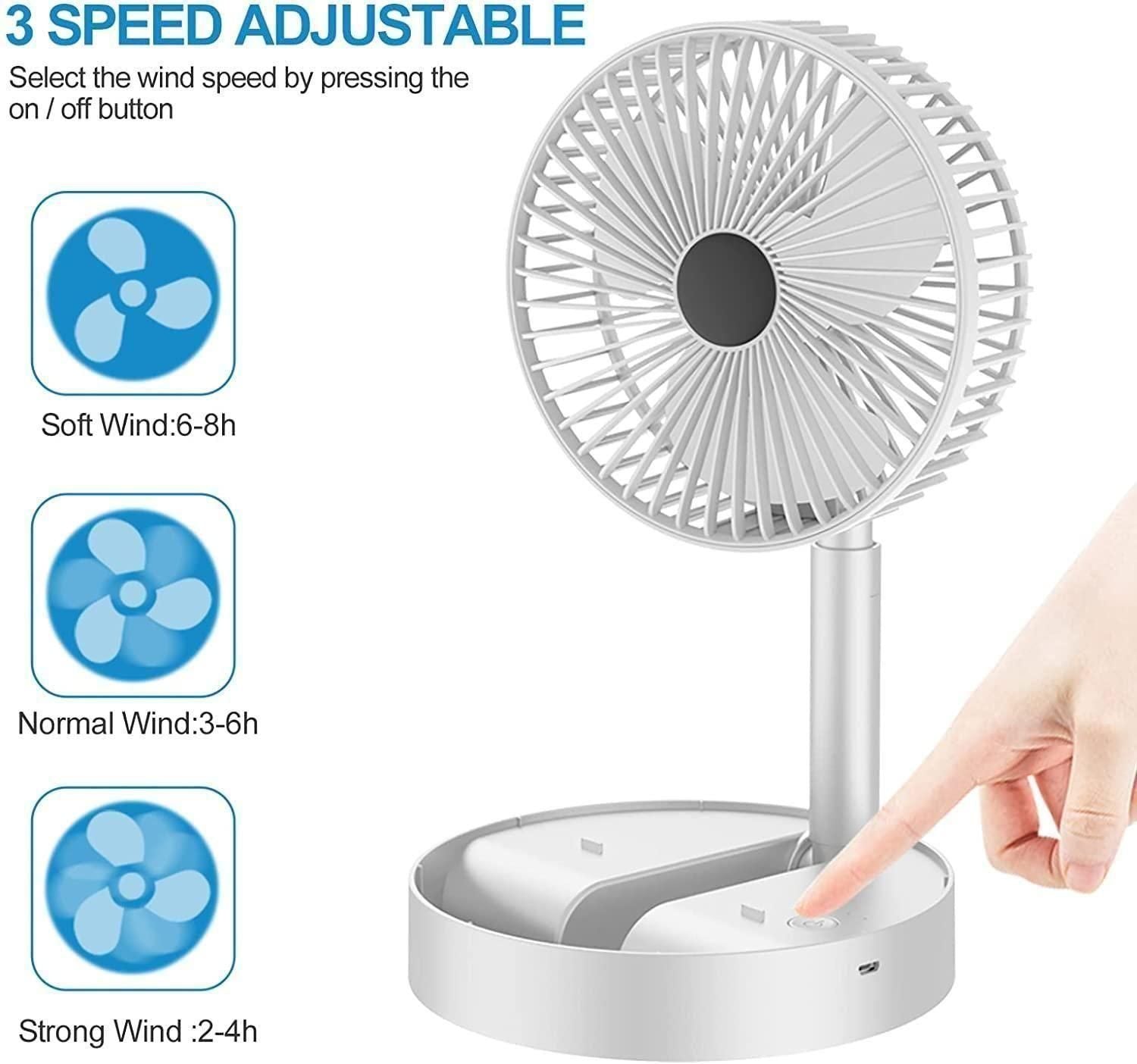 Powerful Rechargeable Table Fan | Portable Cooling Device – kalakirtihub ra4xqa-dd
