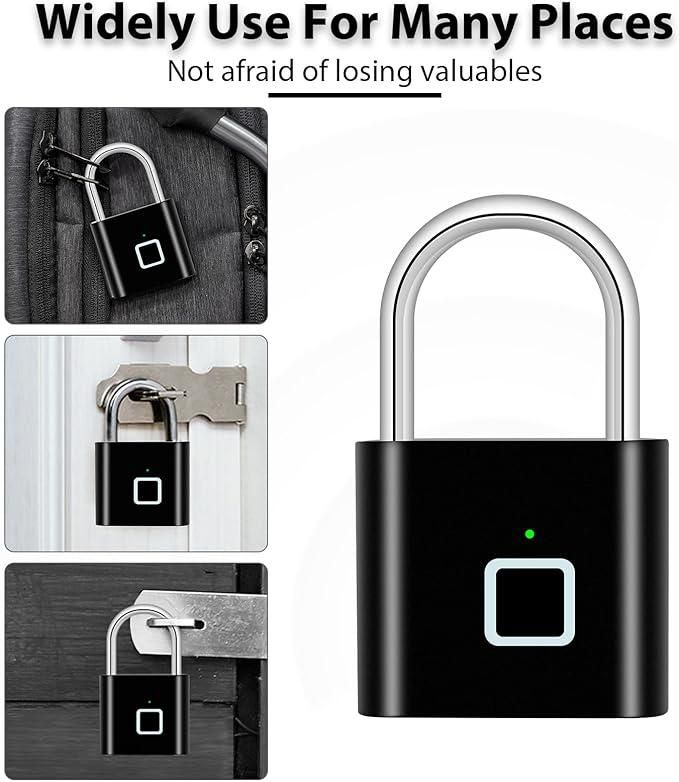 Fingerprint Padlock | Smart Keyless Security Lock – kalakirtihub ra4xqa-dd
