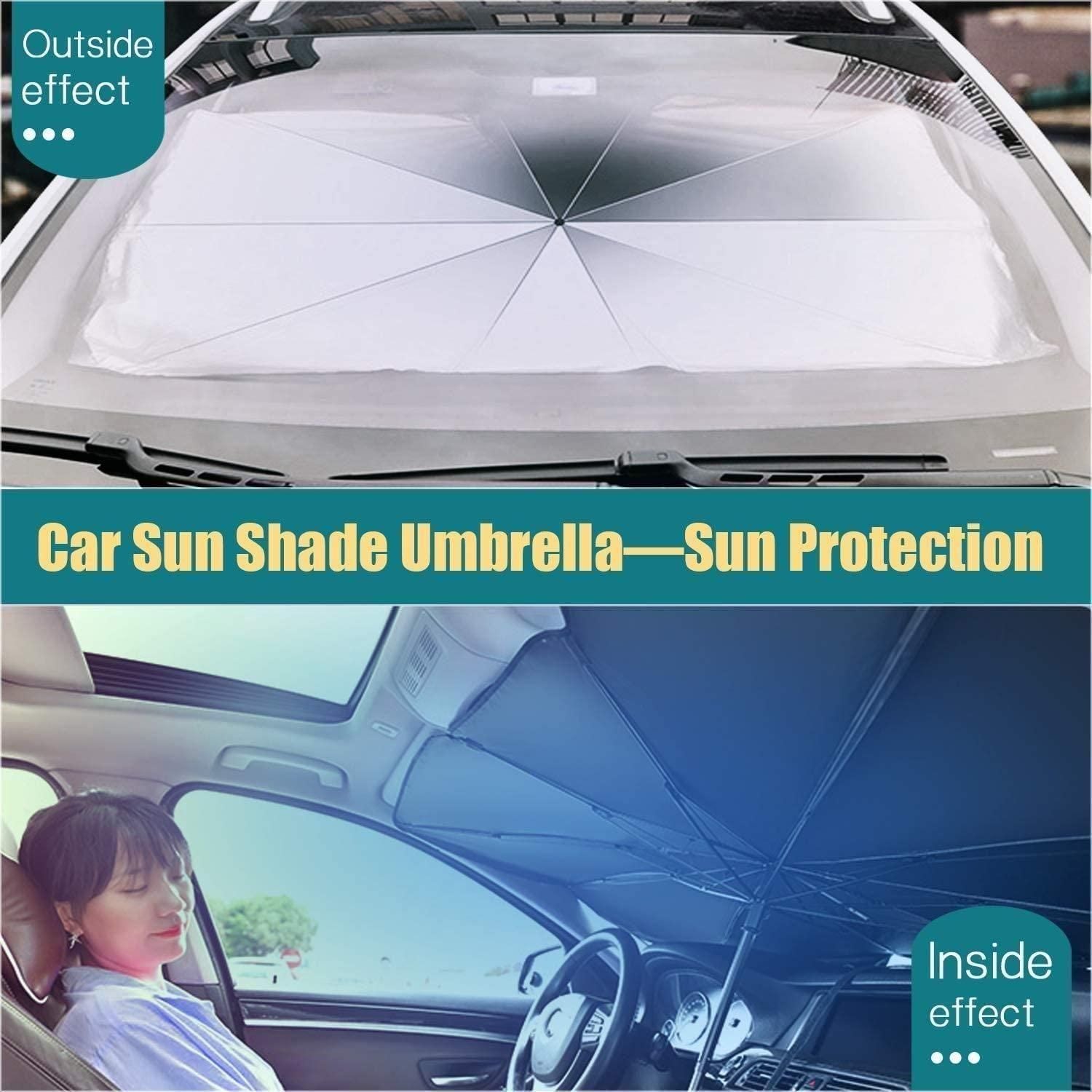 Car Windshield Sun Shade Umbrella | UV Protection & Heat Block ra4xqa-dd