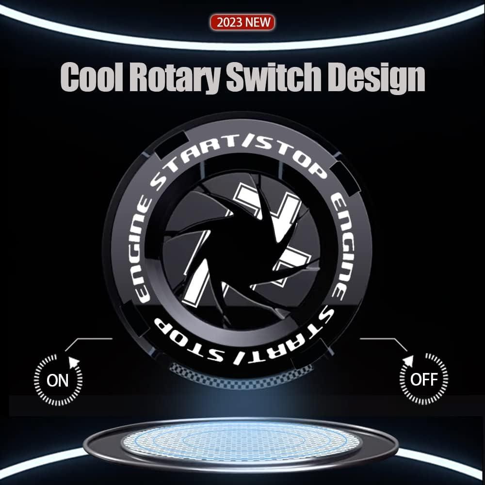 Rotary Push Start Stop Button Cover | Stylish Car Accessory | kalakirtihub ra4xqa-dd