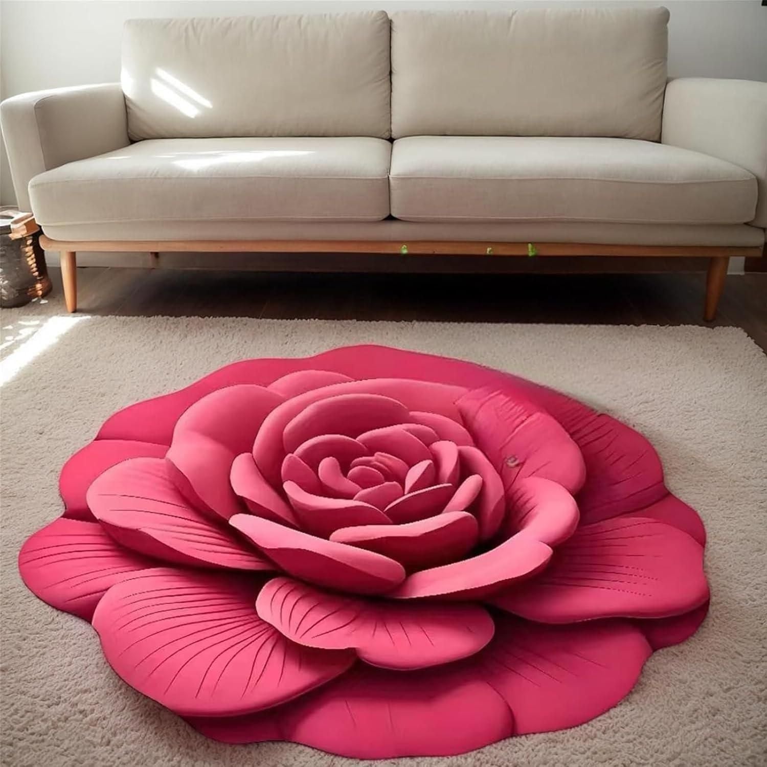 3D Flower Design Floor Mat – Quick Dry Non-Slip, Pack of 2 - KalaKirtiHub