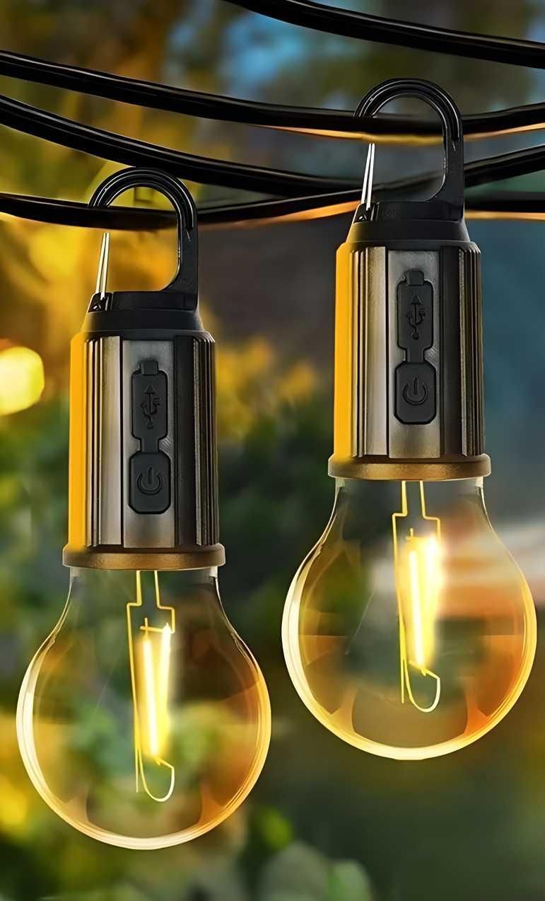 Decorative Hanging Bulb with 3 Modes Tent Lamp for Camping Pac of 2 - KalaKirtiHub