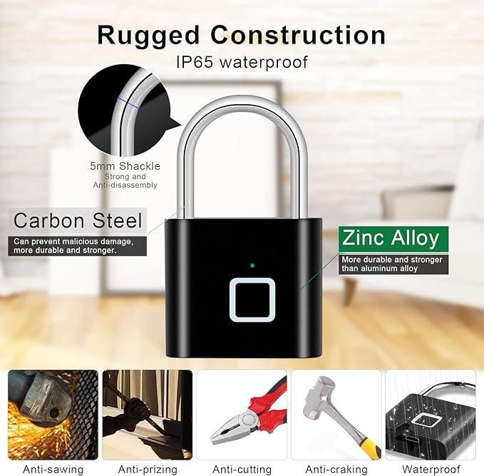 Fingerprint Padlock | Smart Keyless Security Lock – kalakirtihub ra4xqa-dd