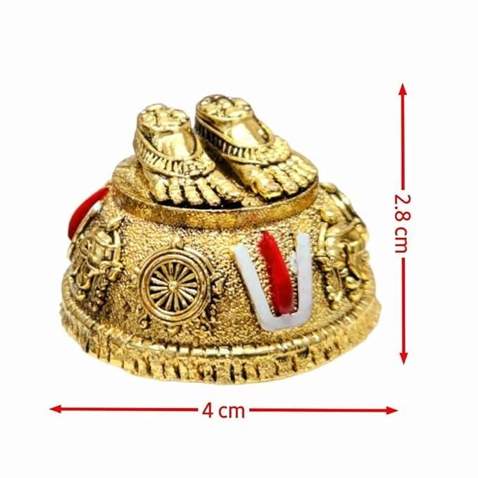 Gold Plated Antique Lord Balaji Charan Paduka | kalakirtihub ra4xqa-dd