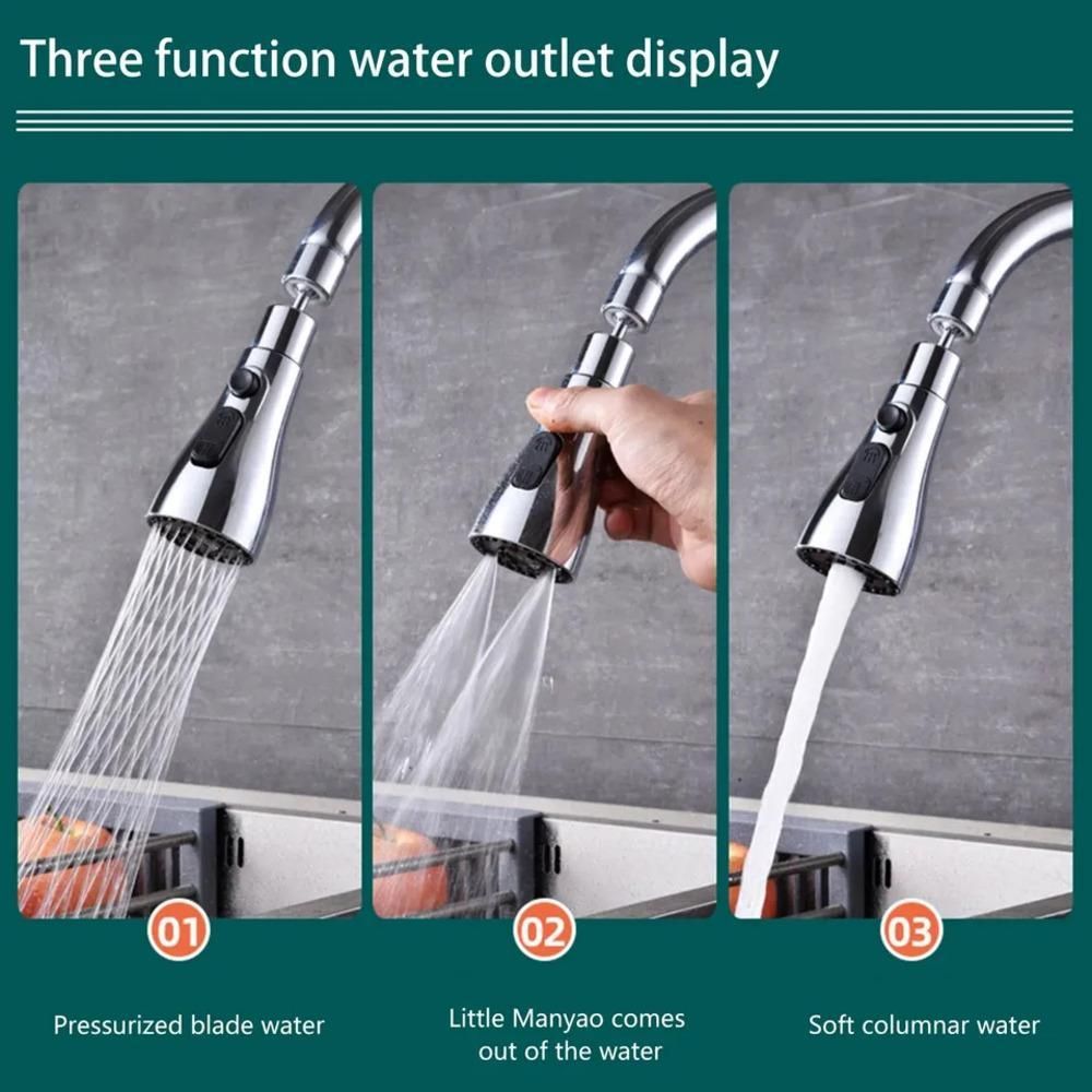 3 Modes Kitchen Sink Faucet – Adjustable Water Saving Tap - KalaKirtiHub