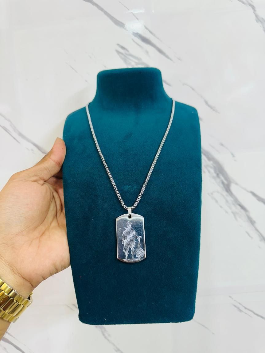 Hanuman Chalisha Pendant with Chain – Spiritual Jewelry - KalaKirtiHub