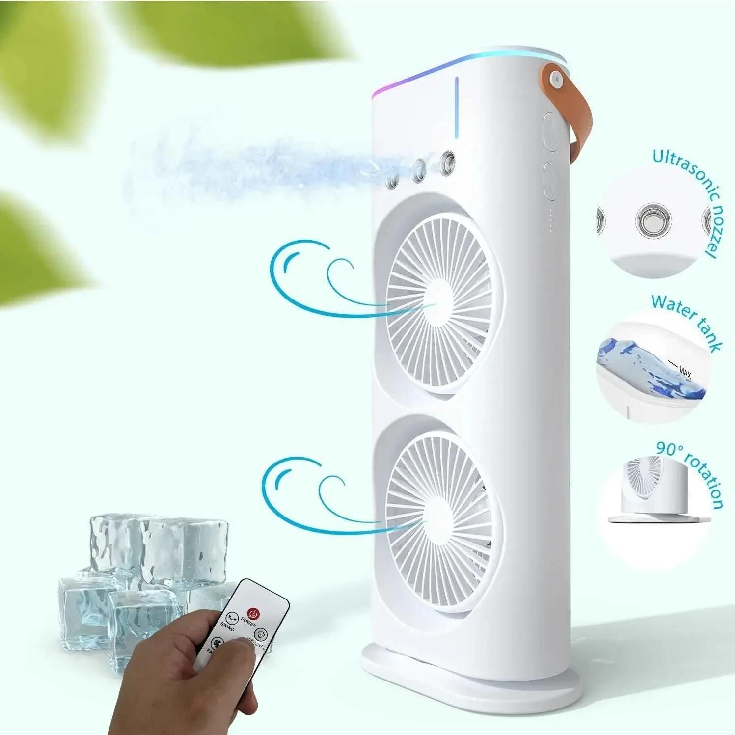 Double-Ended Spray Fan | Portable Cooling & Mist Device – kalakirtihub ra4xqa-dd