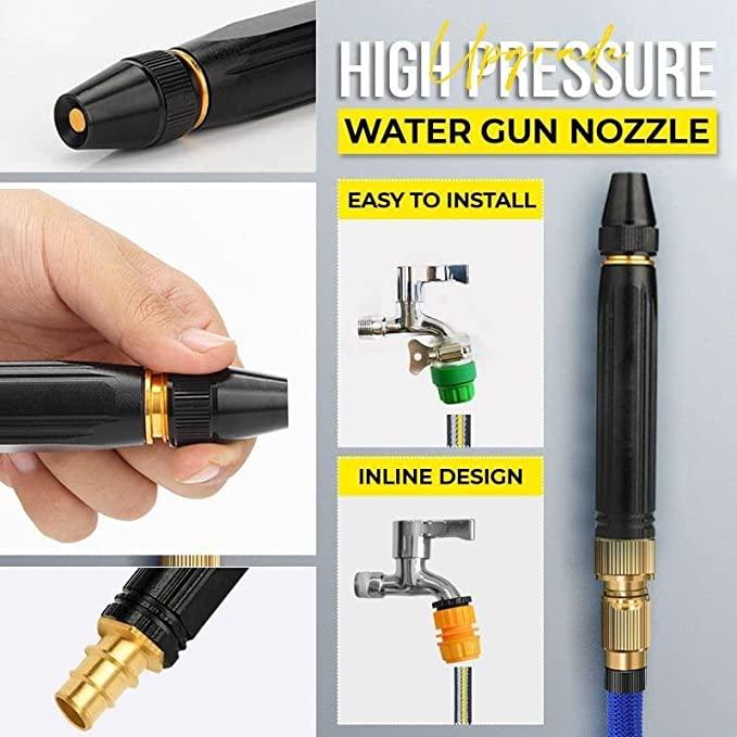 Portable High Pressure Water Nozzle (Black) - KalaKirtiHub