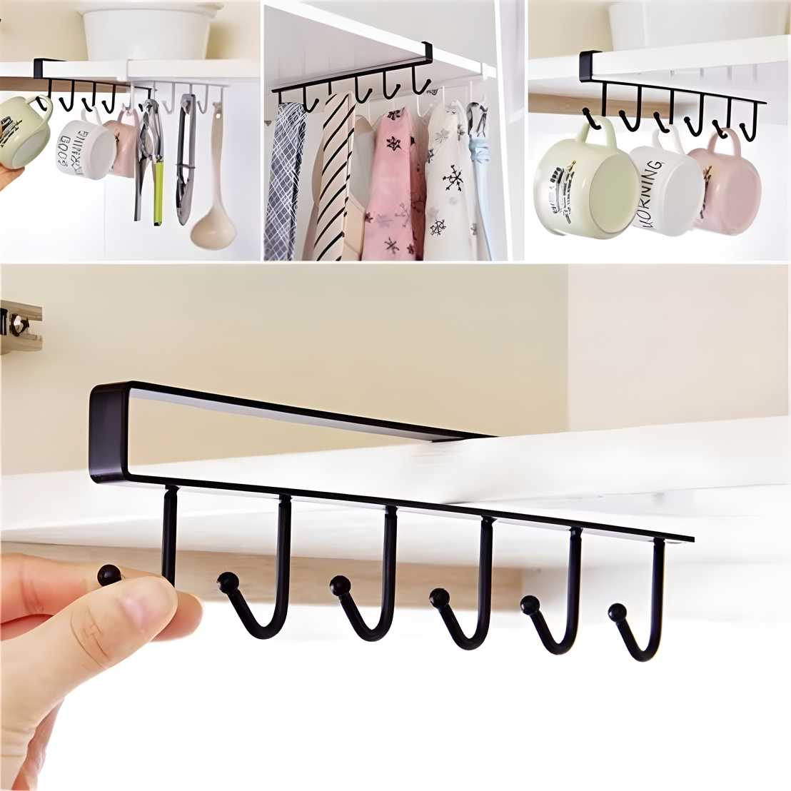 Mug Cups Wine Glasses Storage Hooks Kitchen ra4xqa-dd