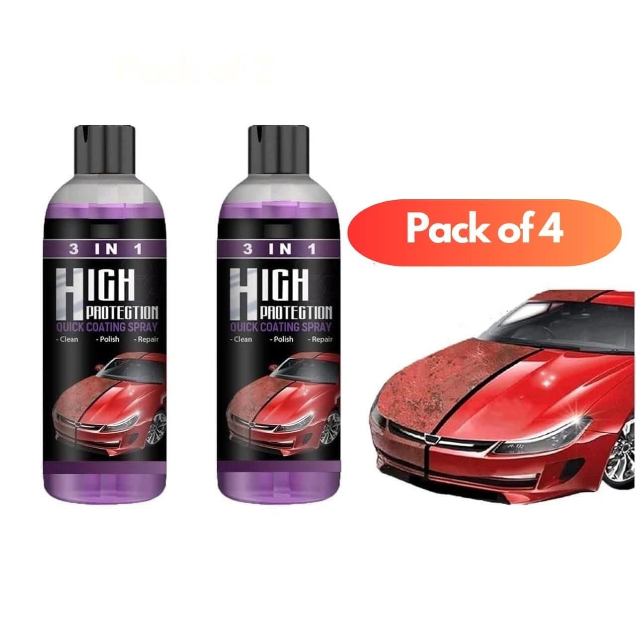 3-in-1 Quick Car Ceramic Coating Pack of 2 | High Protection with Pump - KalaKirtiHub