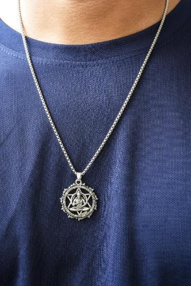 Shree Yantra with Hanuman Raksha Pendant Chain | KalaKirtiHub Jewelry ra4xqa-dd