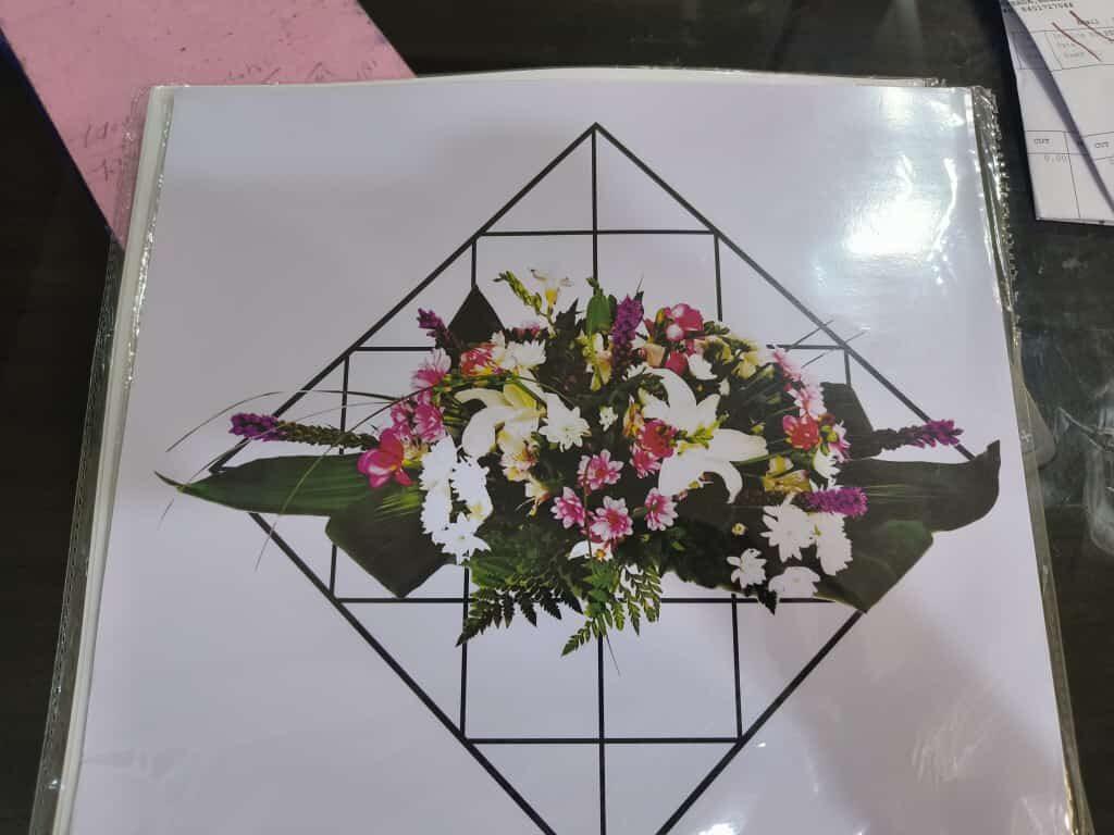 Home Wall Art – Grid Flower Pattern Sticker for Office & Decor ra4xqa-dd