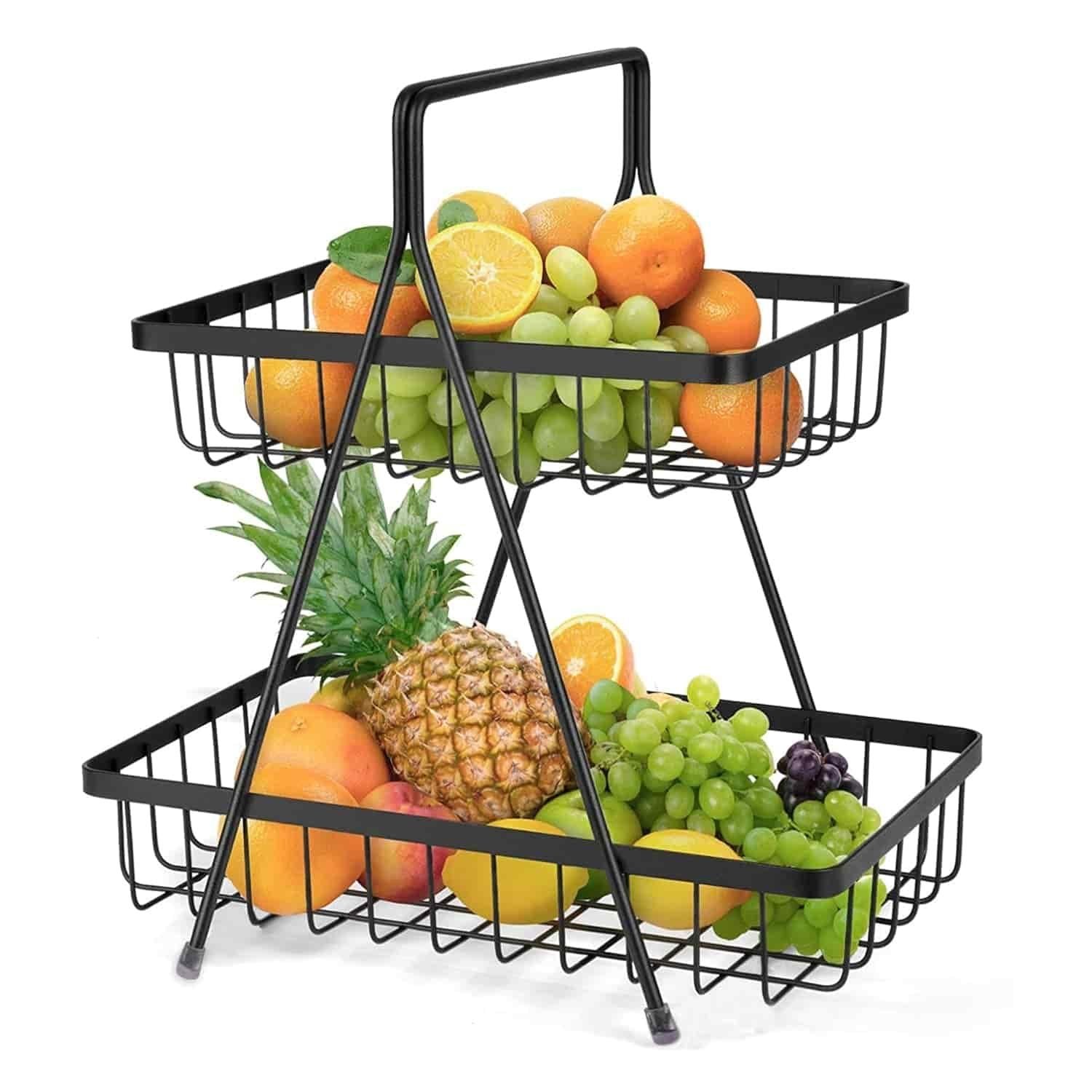 2-Tier Fruit & Vegetable Basket – Kitchen Storage Rack ra4xqa-dd