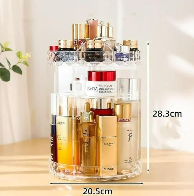Makeup Organizer Adjustable 360 Rotation Box Case ra4xqa-dd