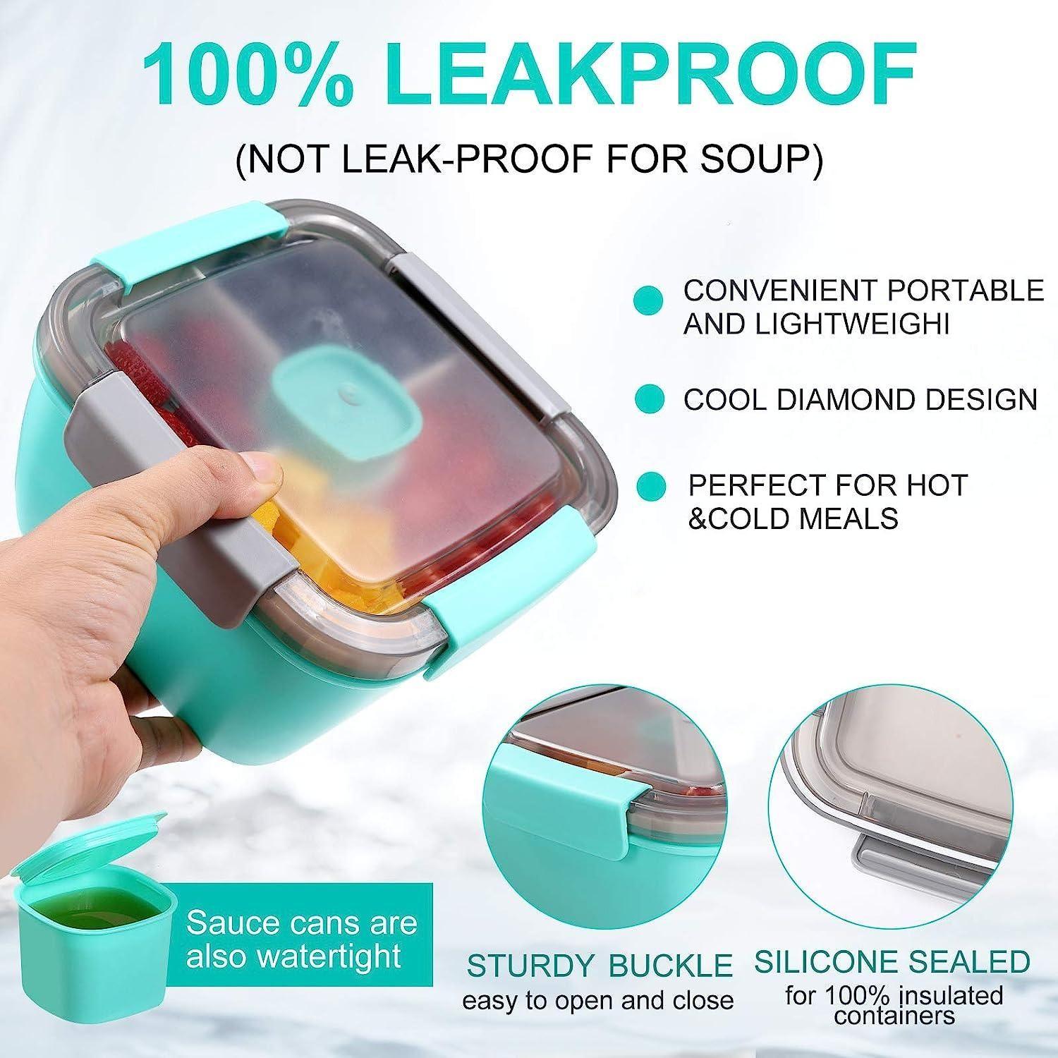 Lunch Box with 3 Compartments – Portable Food Storage ra4xqa-dd