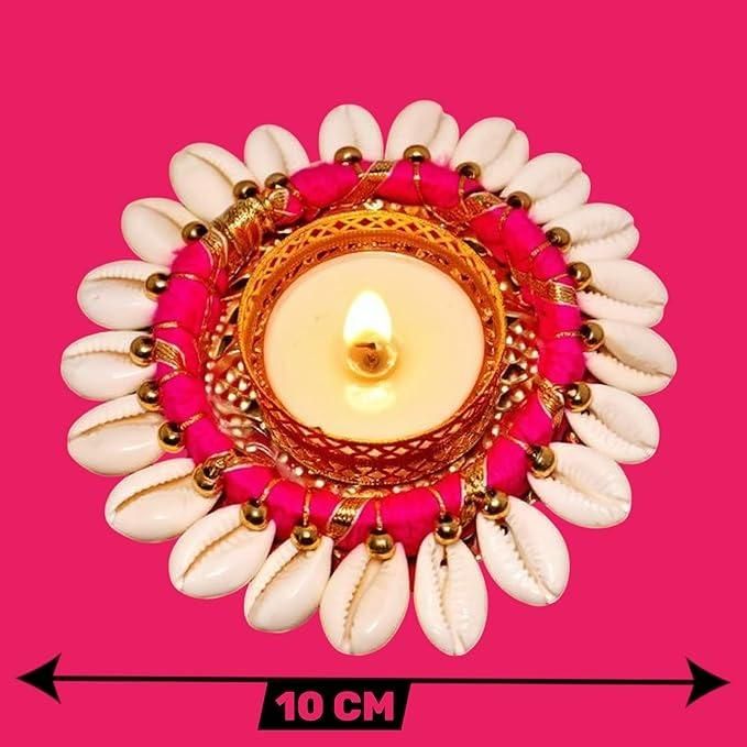 Cowrie Shell Design Tealight Holder Pack of 2 ra4xqa-dd