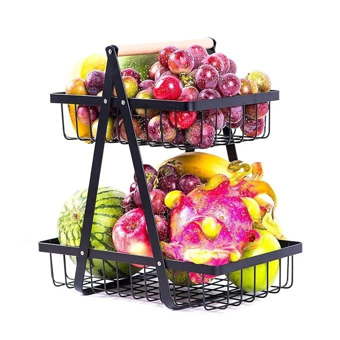 2-Tier Fruit & Vegetable Basket – Kitchen Storage Rack ra4xqa-dd
