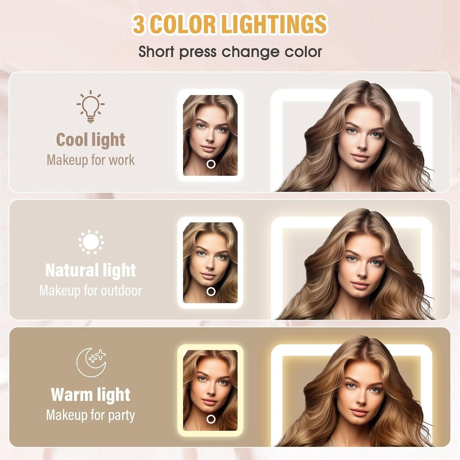 White Jewelry Box with LED Mirror ra4xqa-dd