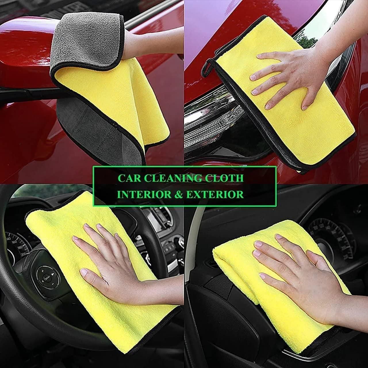 Multipurpose Double-Sided Car Cleaning Cloth Towels | Pack of 2 ra4xqa-dd
