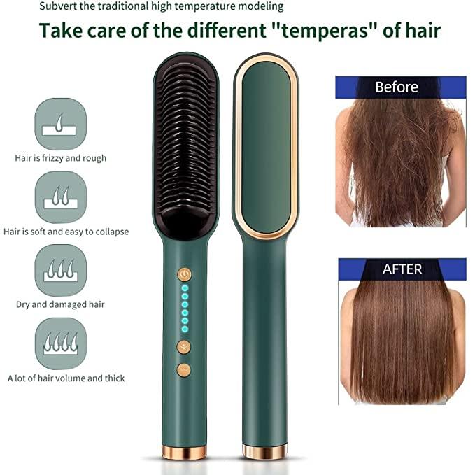 Professional Electric Hair Straightener Comb Brush for Styling | kalakirtihub ra4xqa-dd