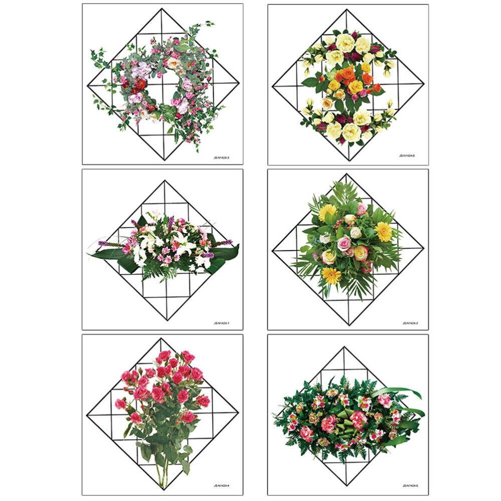 Home Wall Art – Grid Flower Pattern Sticker for Office & Decor ra4xqa-dd