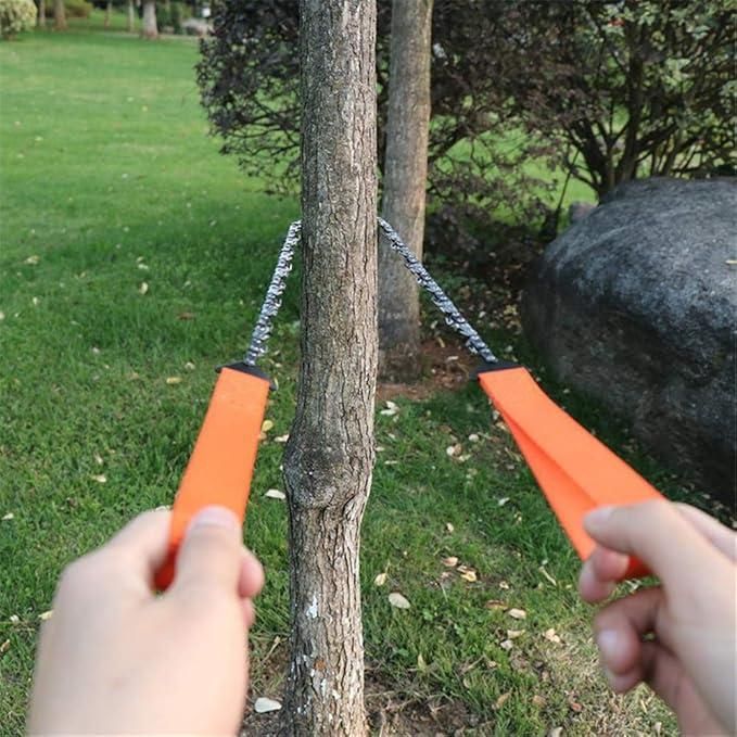 Pocket Chainsaw with Grips Folding Pull Saw with Storage Pouch - KalaKirtiHub