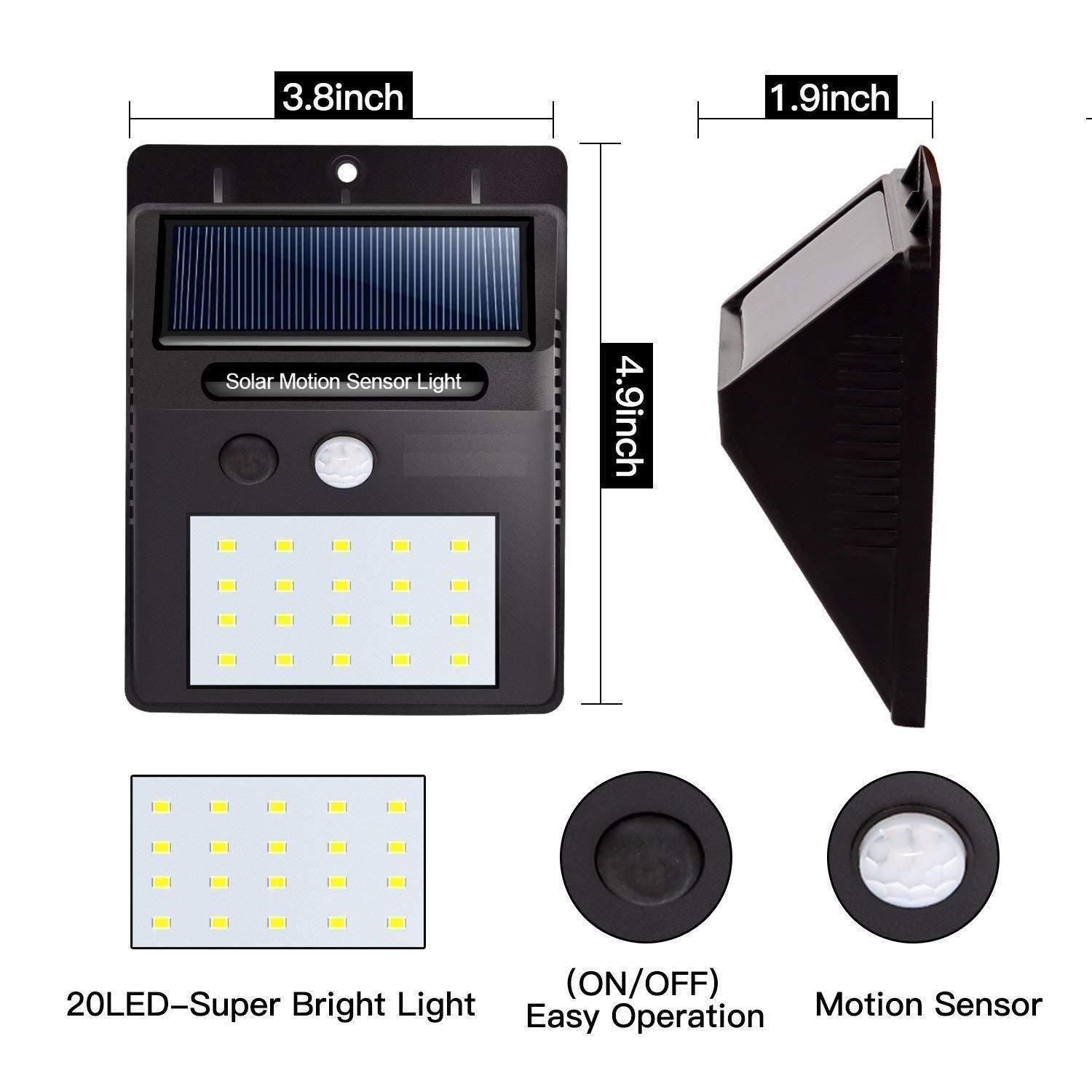 20 LED Motion Sensor Security Light | Bright Outdoor Lamp – kalakirtihub ra4xqa-dd