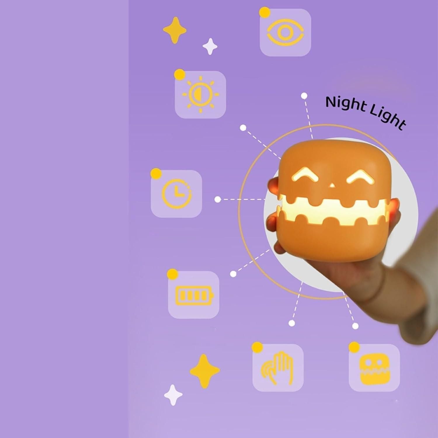 Pumpkin Lamp | Cute LED Night Light for Home & Kids – kalakirtihub ra4xqa-dd