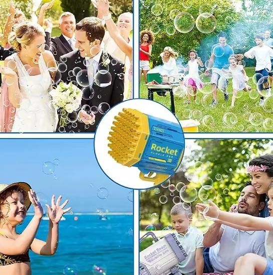 Bubble Gun Machine Kids Automatic Soap Based Bubble Blower ra4xqa-dd