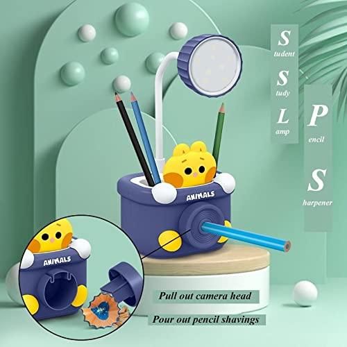 Table Desk Lamp with Pen Holder & Sharpener – Multifunctional - KalaKirtiHub