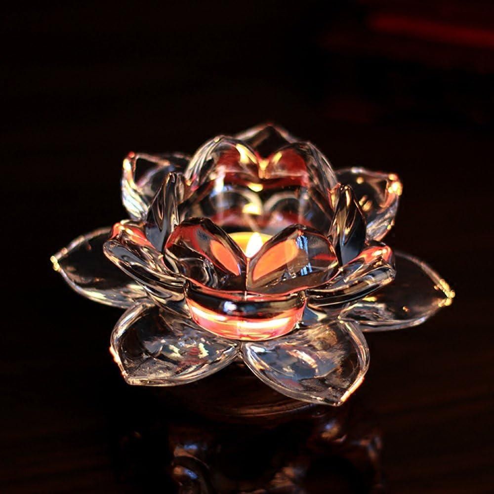 Glass Lotus Flower Tea Light Candle Holder Set ra4xqa-dd