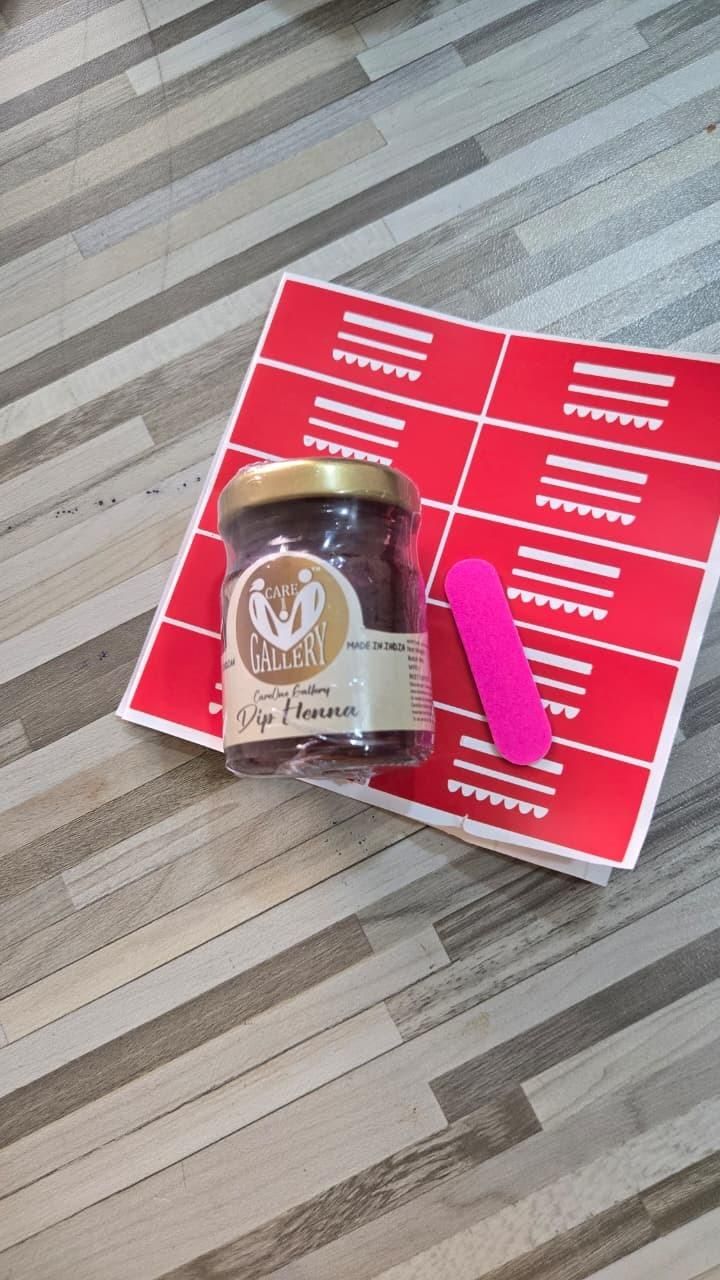 Dip Henna Instant Red Colour Mehendi Paste | For Finger Tips With 3 Types Henna Tattoo Stickers ra4xqa-dd