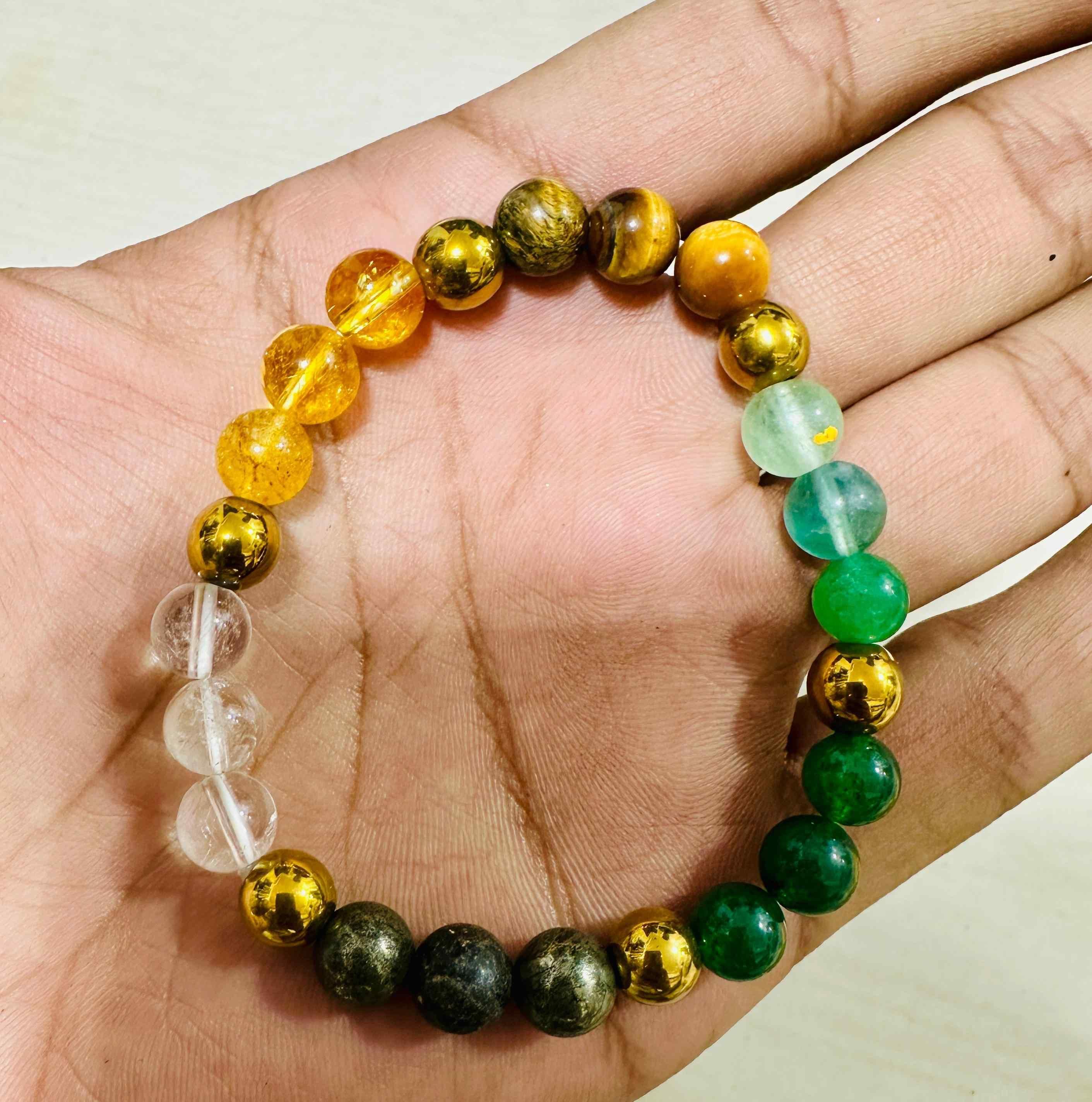 Dhan Yog Elasticated Bracelet for Prosperity | KalaKirtiHub Jewelry - KalaKirtiHub