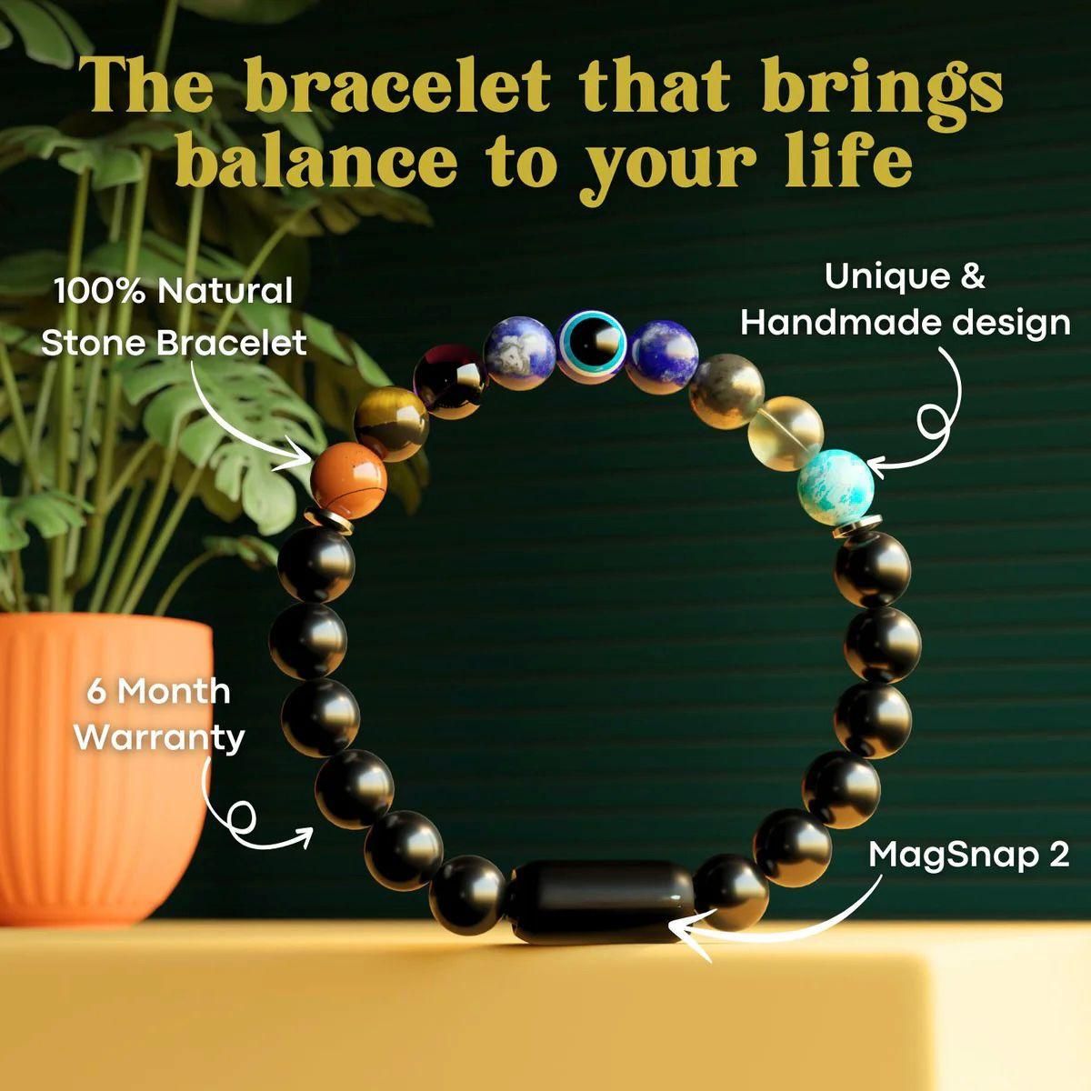 Super 9 Chakra Bracelet for Healing & Balance | KalaKirtiHub Jewelry - KalaKirtiHub