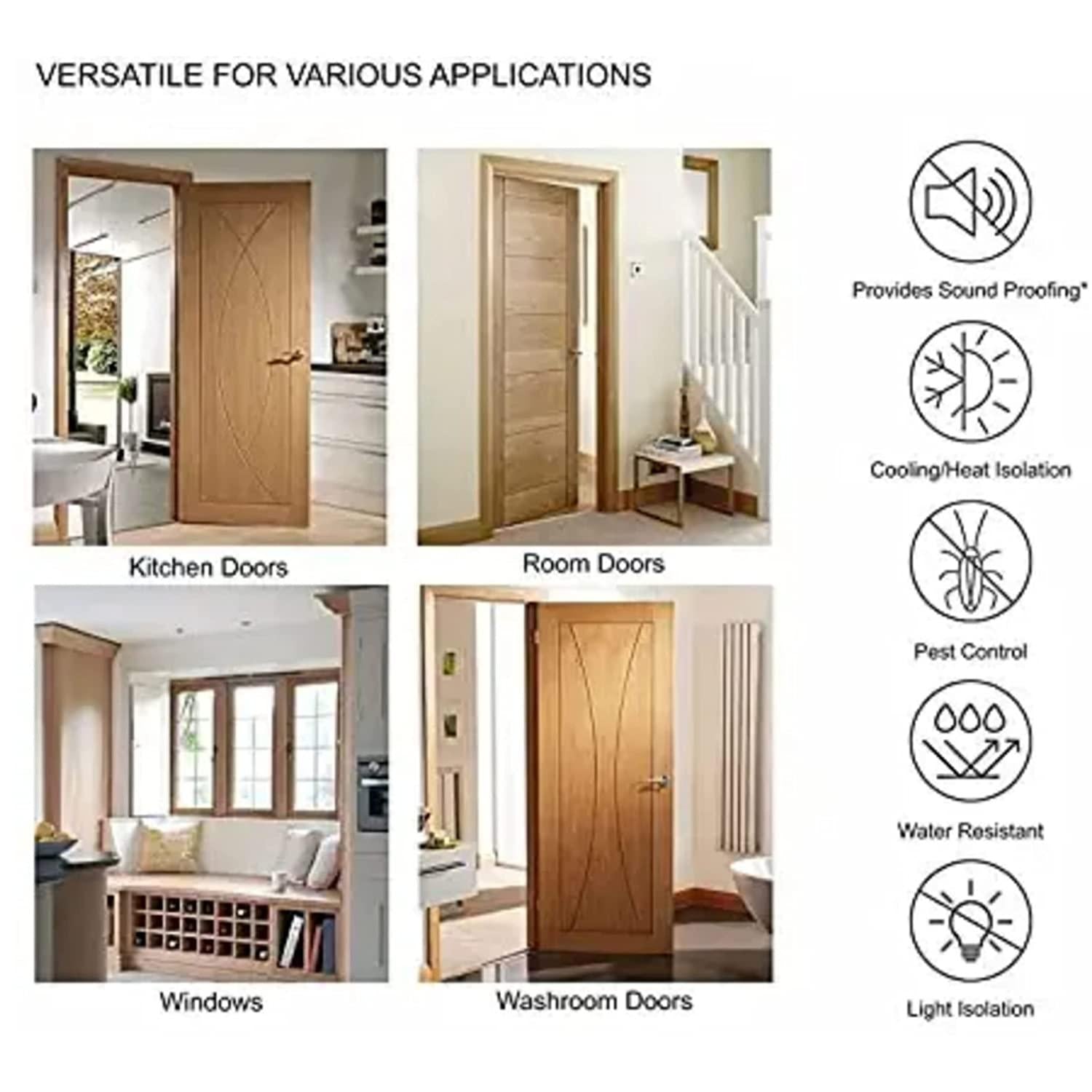 Door Protector & Draft Stopper – Waterproof Noise-Reducing, Pack of 2 ra4xqa-dd