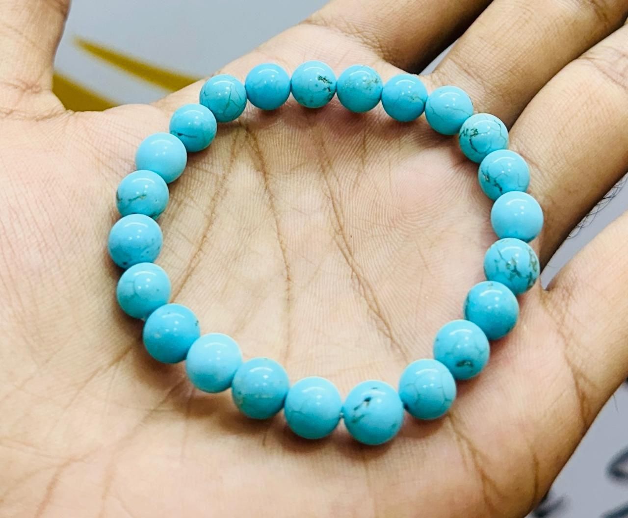 Firoza Turquoise Stone Beads Bracelet | Stylish Healing Jewelry ra4xqa-dd