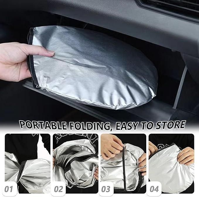 Folding Car Window Sunshade Cover | Auto Accessories kalakirtihub ra4xqa-dd