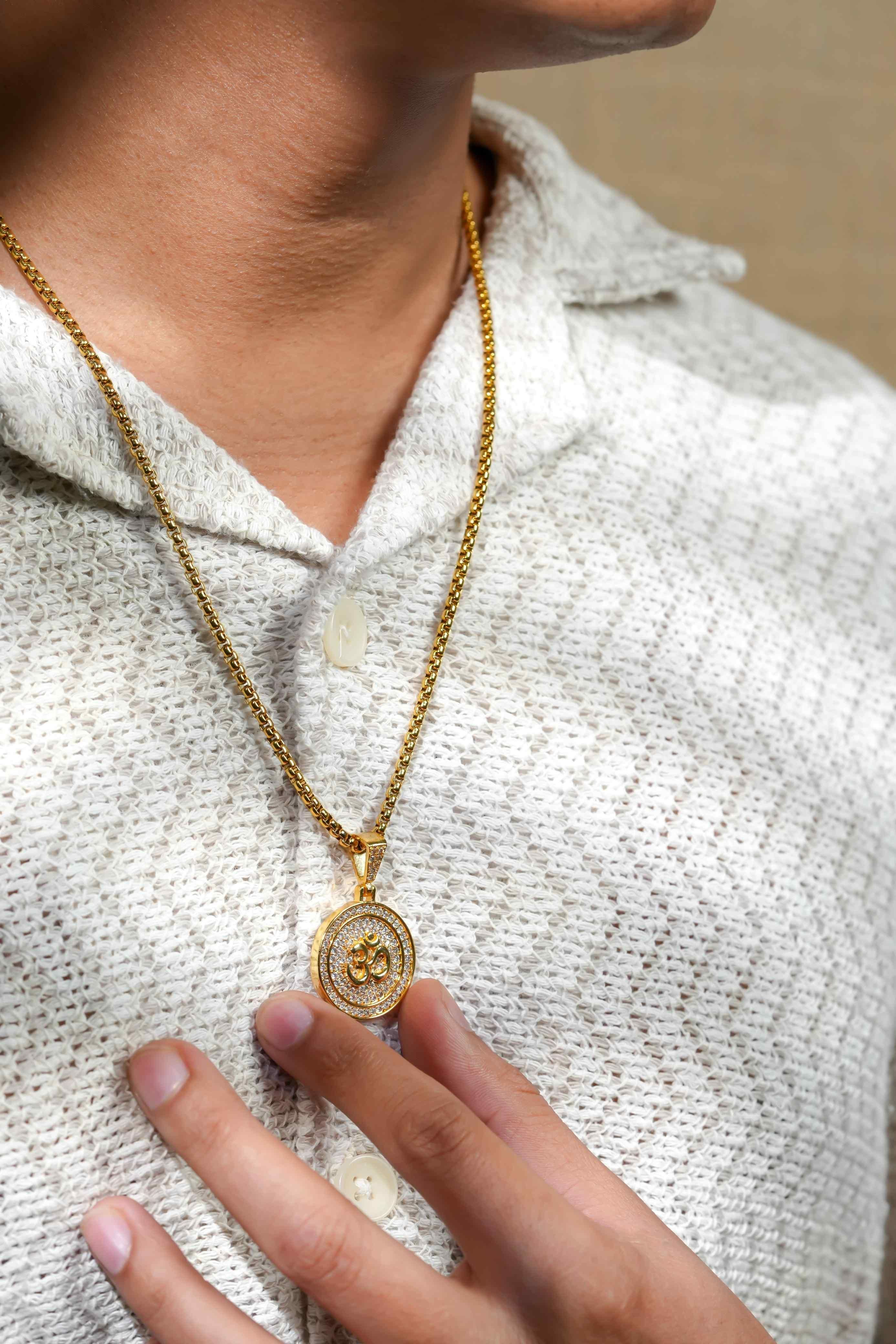 Om Symbol Pendant With Chain ra4xqa-dd