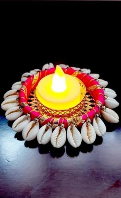 Cowrie Shell Design Tealight Holder Pack of 2 ra4xqa-dd