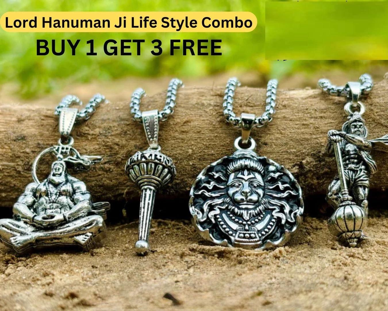 Lord Hanuman Chain with Pendant Pack of 4 | KalaKirtiHub Jewelry ra4xqa-dd