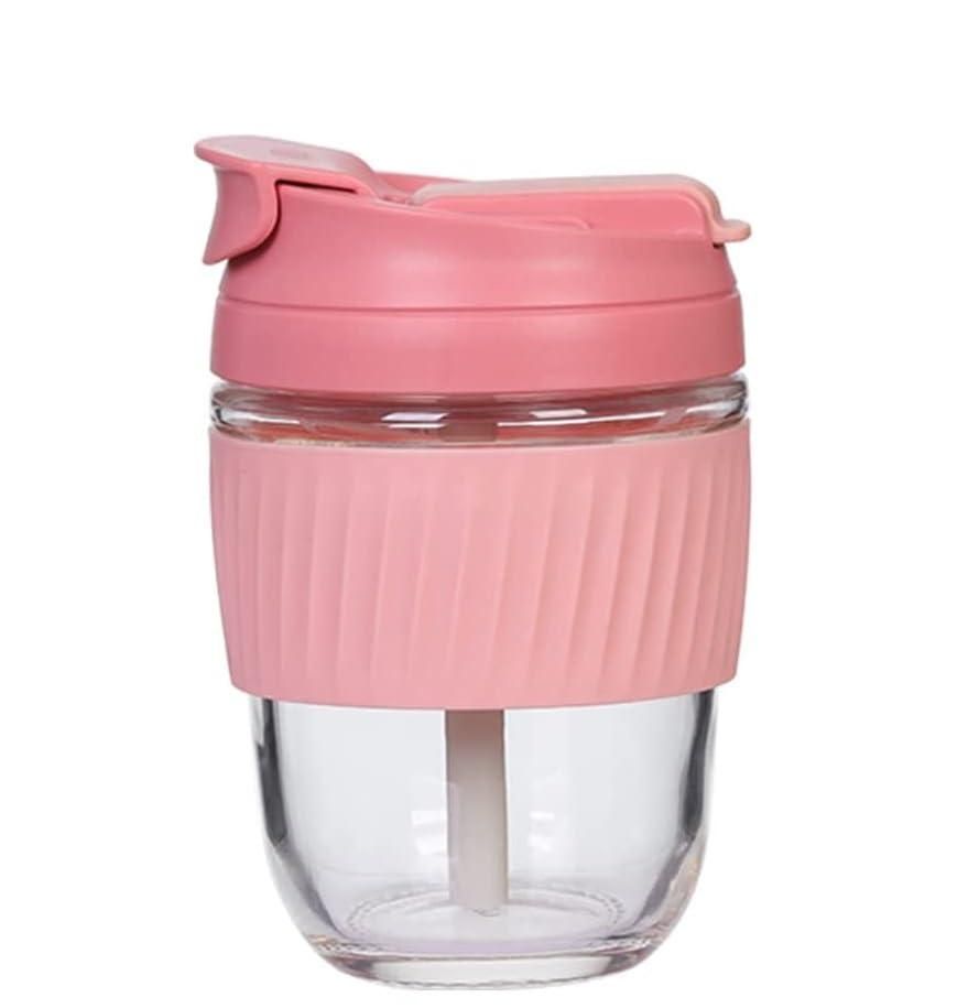 Glass Tumbler with Airtight Lid and Straw ra4xqa-dd