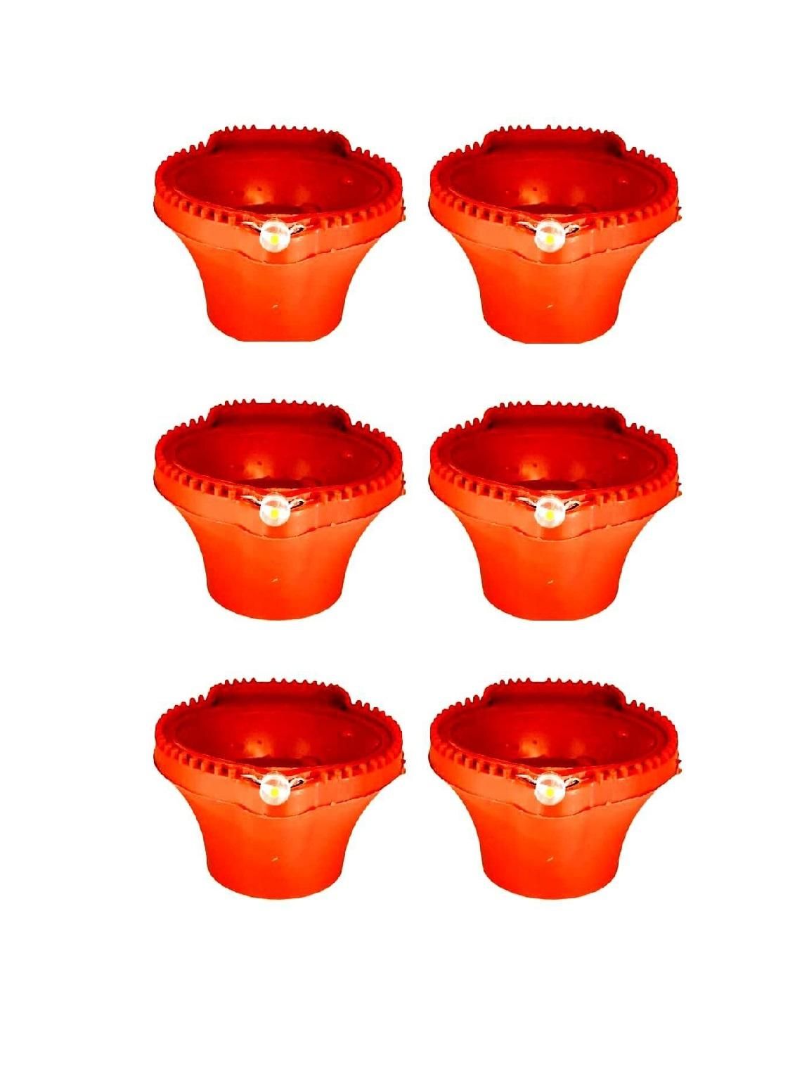 LED Light Water Sensor Diyas Plastic with, Ambient Lights, (Pack of 6/12/18/24) - KalaKirtiHub