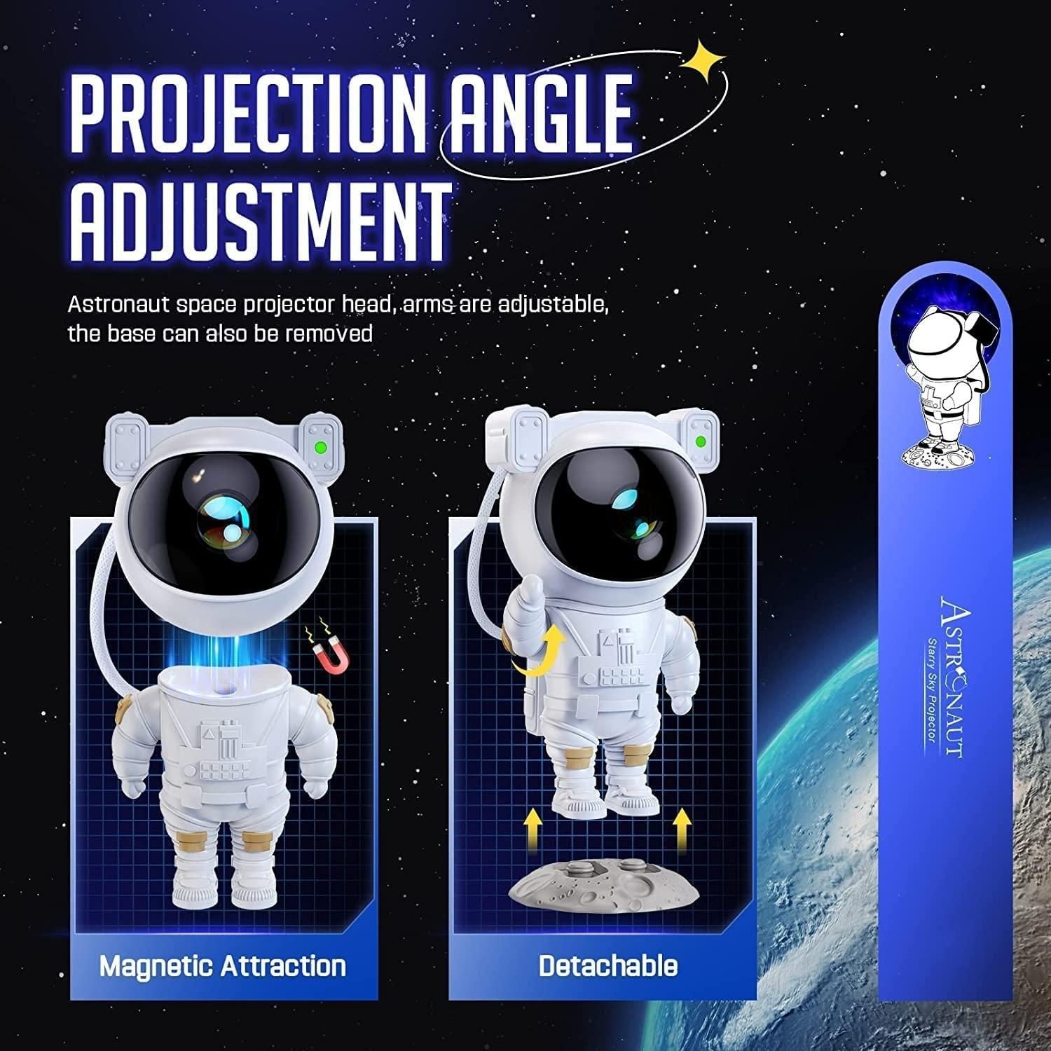 Astronaut Galaxy Projector 360° Rotation with Remote – kalakirtihub ra4xqa-dd