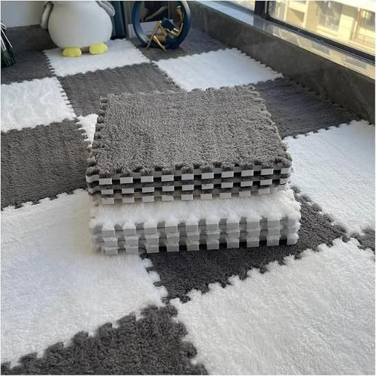 Interlocking Carpet Tiles Mat – 6-Piece Floor Set ra4xqa-dd