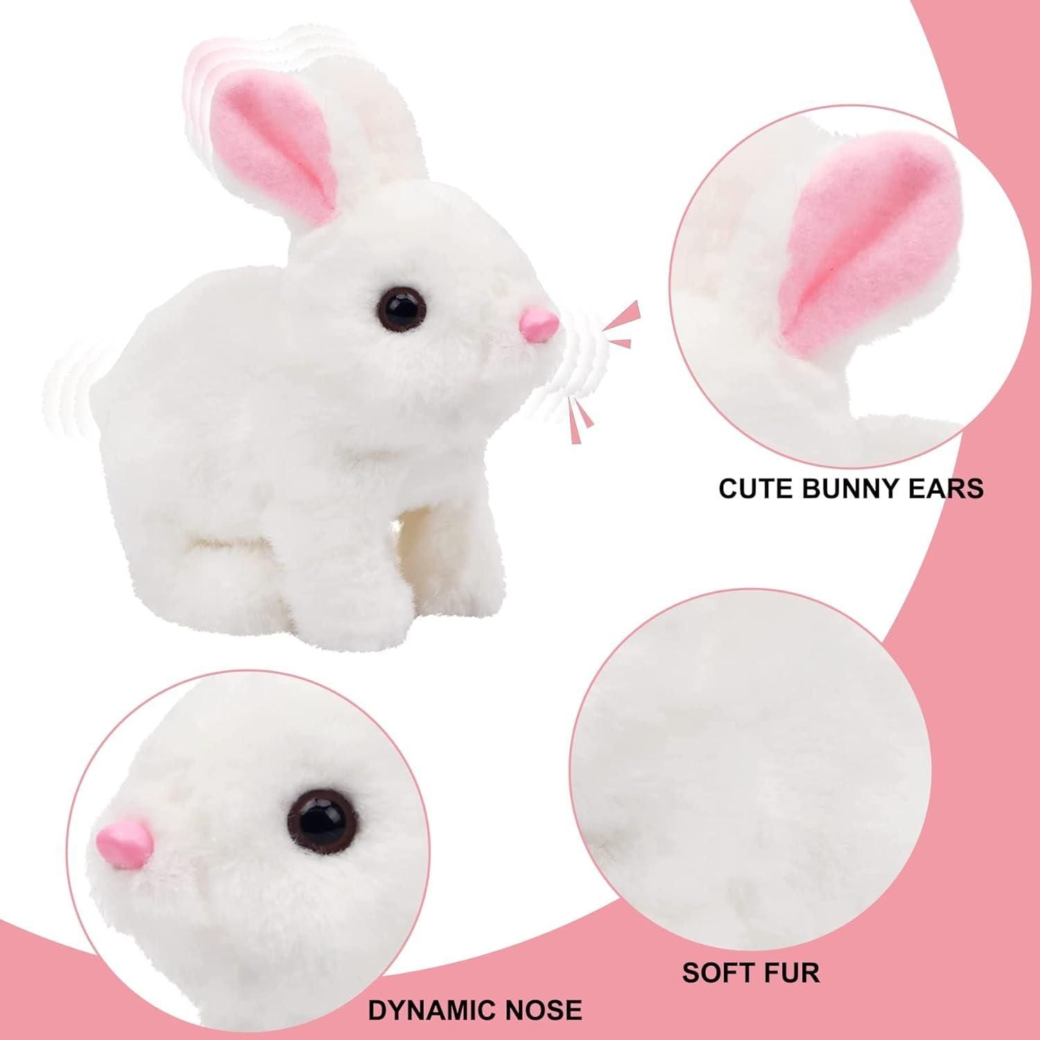 Bunny Toy, Hopping Bunny Toy Interactive Electronic Pet with Sounds and Movement ra4xqa-dd
