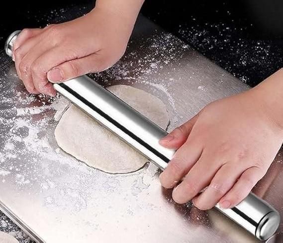 Stainless Steel Rolling Pin – Chapati Belan Roti Roller ra4xqa-dd