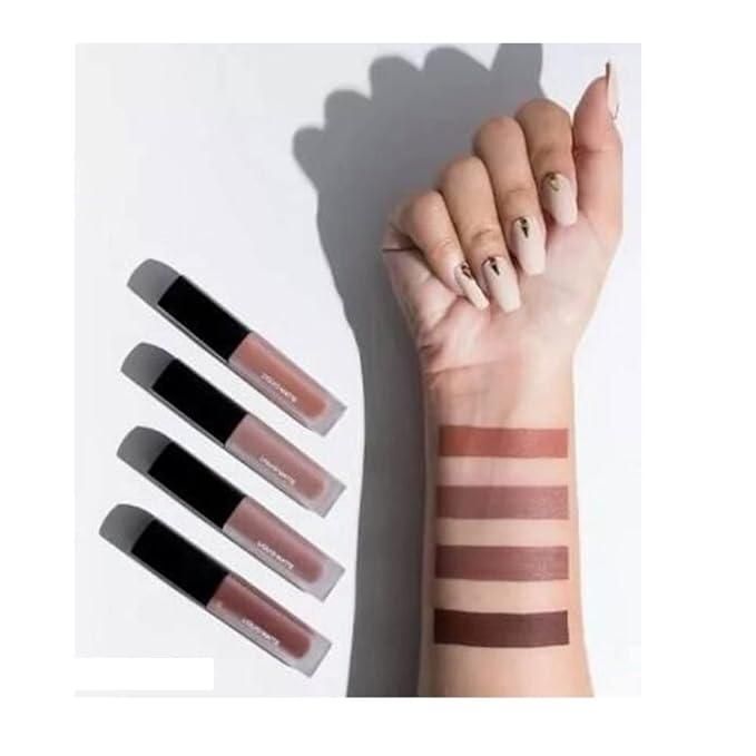 Nude Red Liquid Lipstick Set of 4 (16ml) Long-Lasting Shades | kalakirtihub ra4xqa-dd