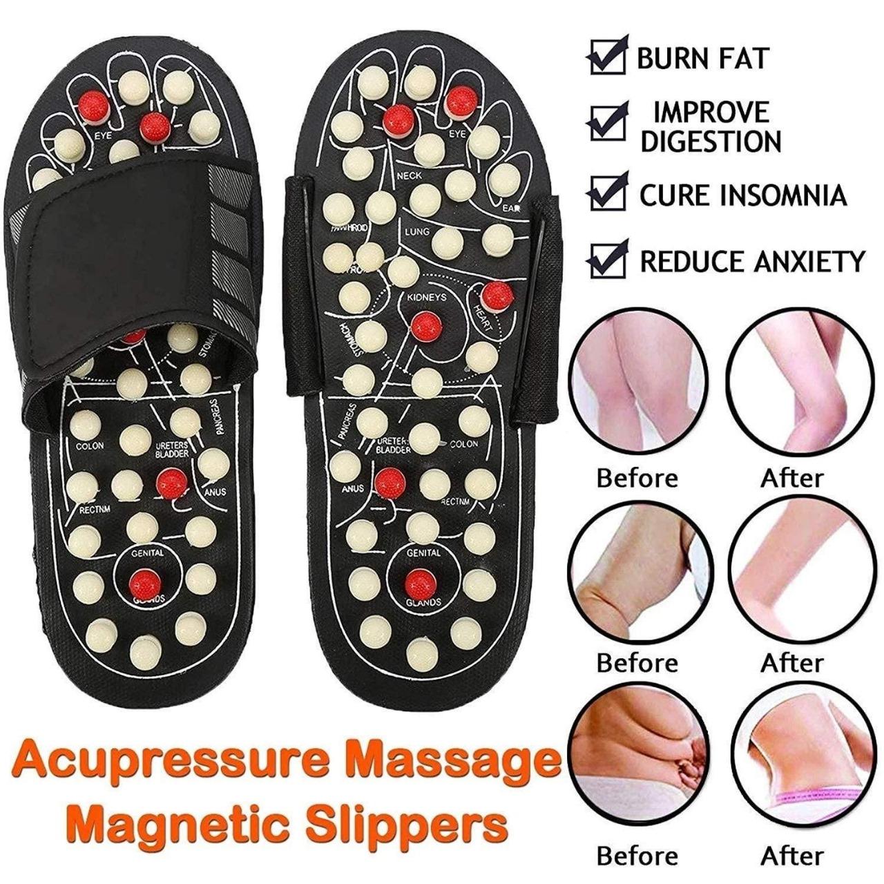 Acupressure and Magnetic Therapy Paduka Slippers for Full Body Blood Circulation For Men and Women ra4xqa-dd