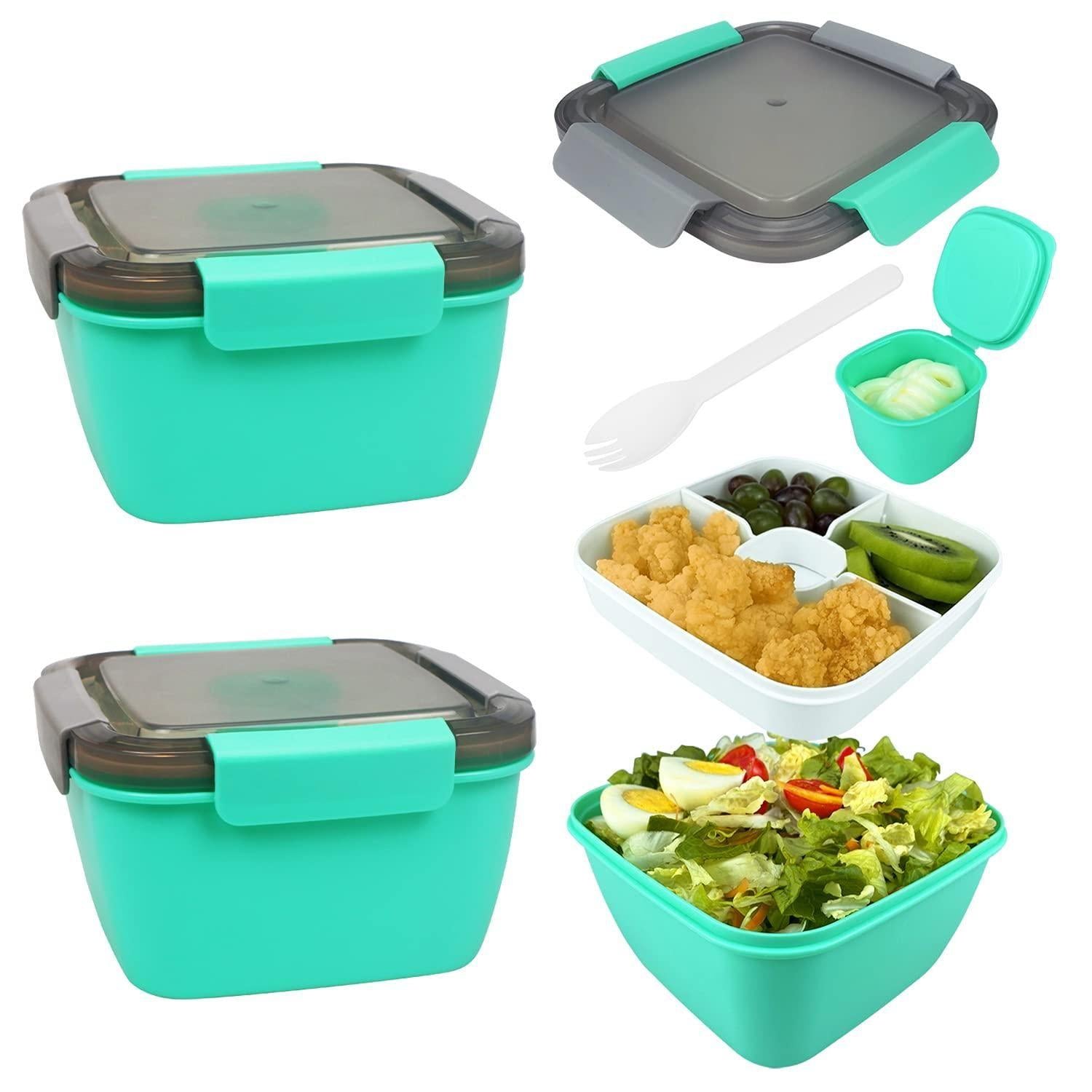 Lunch Box with 3 Compartments – Portable Food Storage ra4xqa-dd